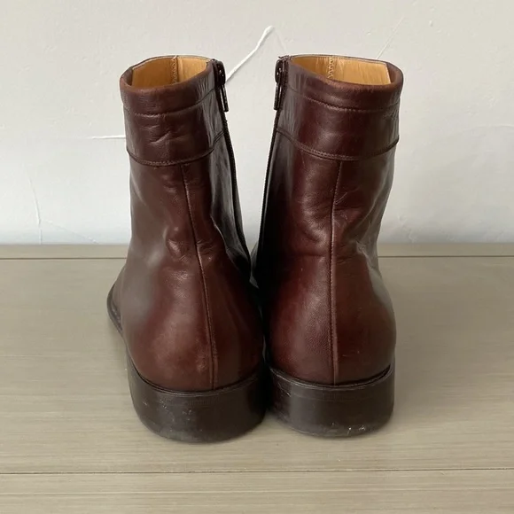 Nordstrom Mens Italian Made Soft Supple Leather Regalo Boots side Zip Size 11 - Picture 10 of 16